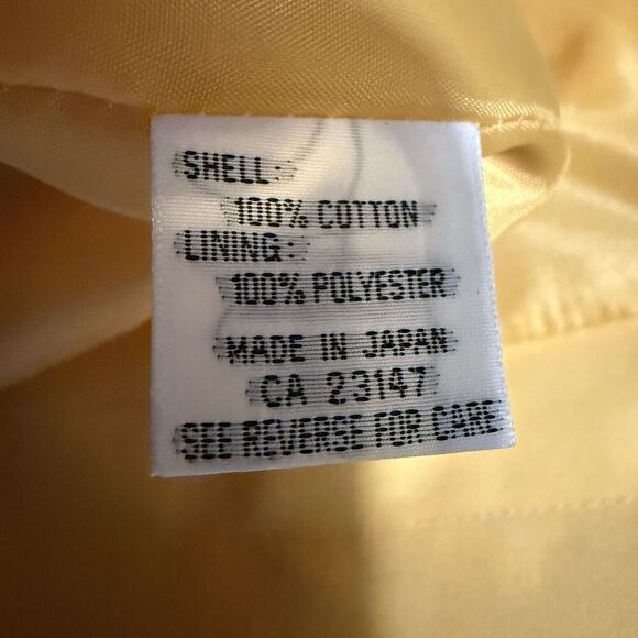 Vintage Talbots Yellow Coat Womens Plus Sz 18 Pockets Classic Preppy 100% Cotton - Picture 5 of 5